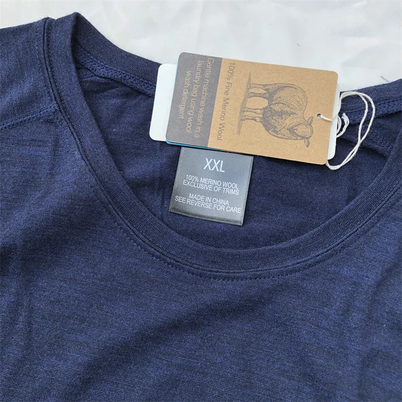 Men’s 100% Merino Wool Base Layer Top – Lightweight 150g Long Sleeve