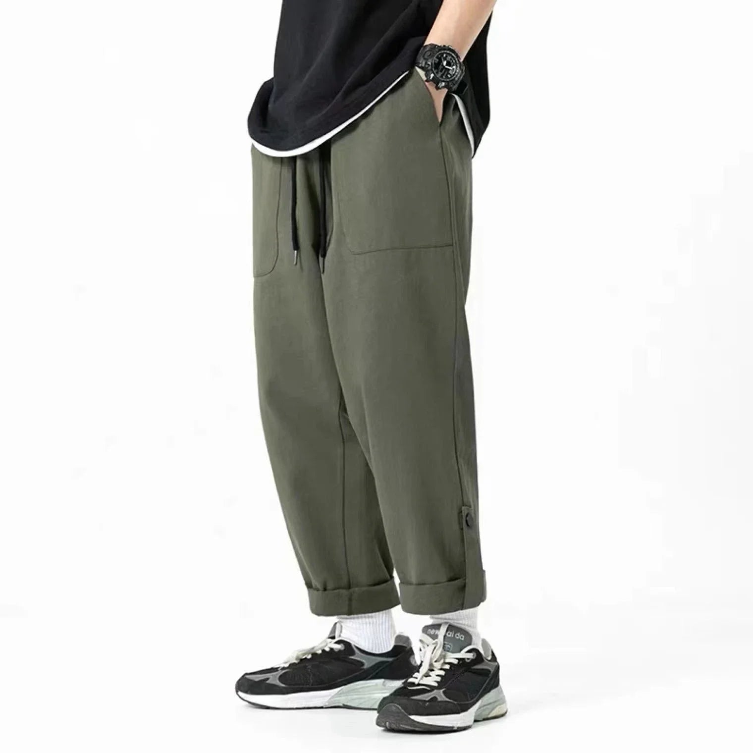 Men’s Baggy Cargo Pants – Casual Loose Fit Trousers