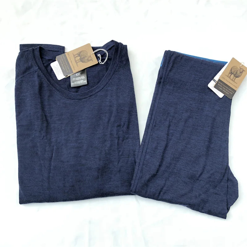 Men’s 100% Merino Wool Base Layer Top – Lightweight 150g Long Sleeve