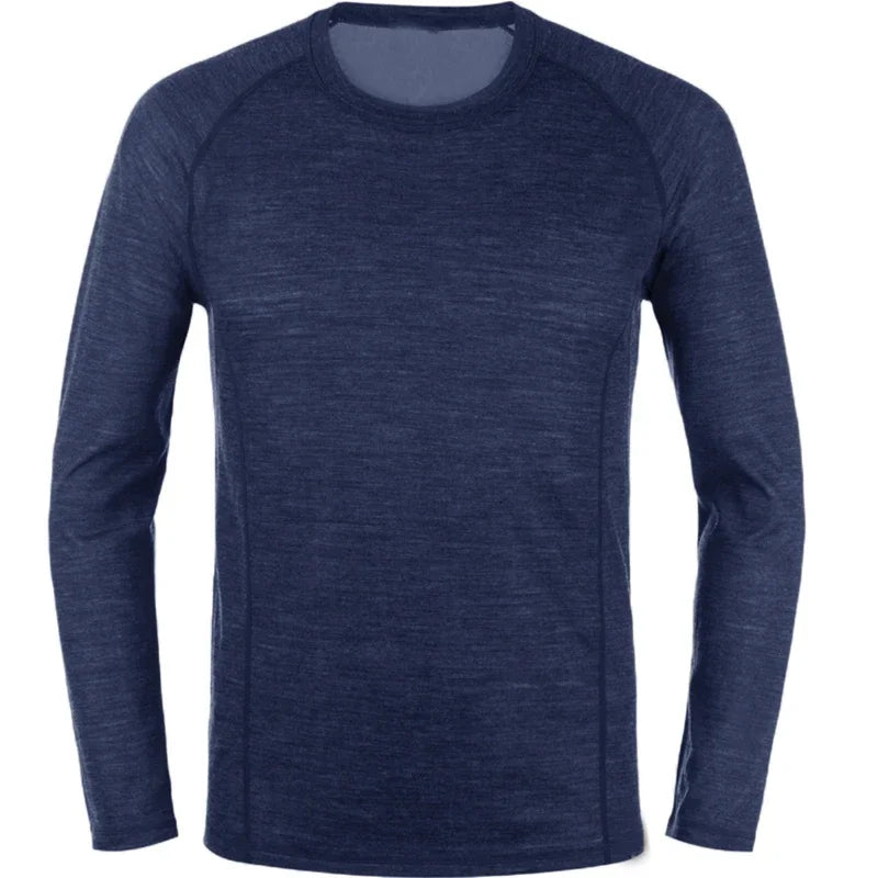 Men’s 100% Merino Wool Base Layer Top – Lightweight 150g Long Sleeve