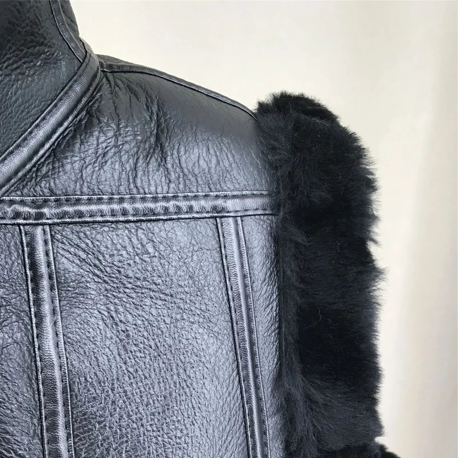 Genuine Sheepskin Leather Vest – Fur Lined Women Waistcoat