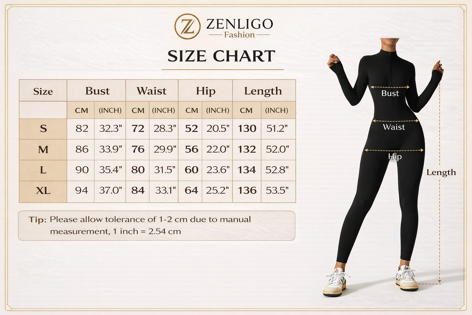 Women’s Long Sleeve Yoga Jumpsuit – Zip Front One-Piece Workout Suit